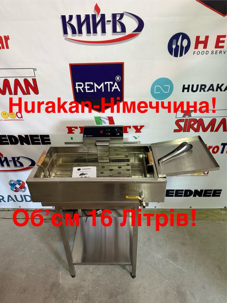 Чебуречниця-Фритюрниця Hurakan Обєм 16 Літрів Німеччина!