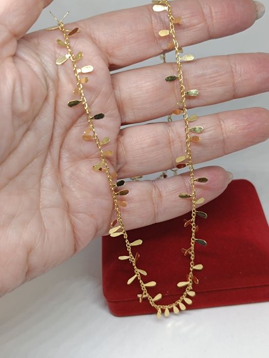 Złoty łańcuszek Finezyjny dł 45-47cm, złoto próby 585