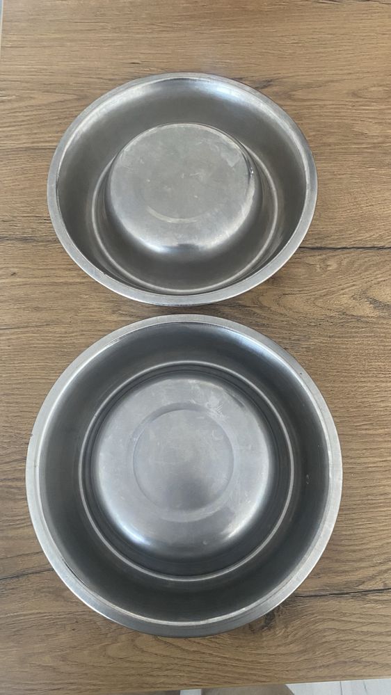 2 miski dla psa lub kota ze stali nierdzenej 21cm