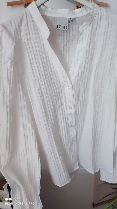 Biała bluzka damska koszula oversize