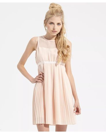 Sinsay, plisowana sukienka rozmiar S, delikatny kolor