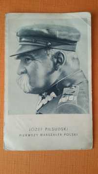 Karta pocztowa okolicznościowa Piłsudzki budowa kopca 1935