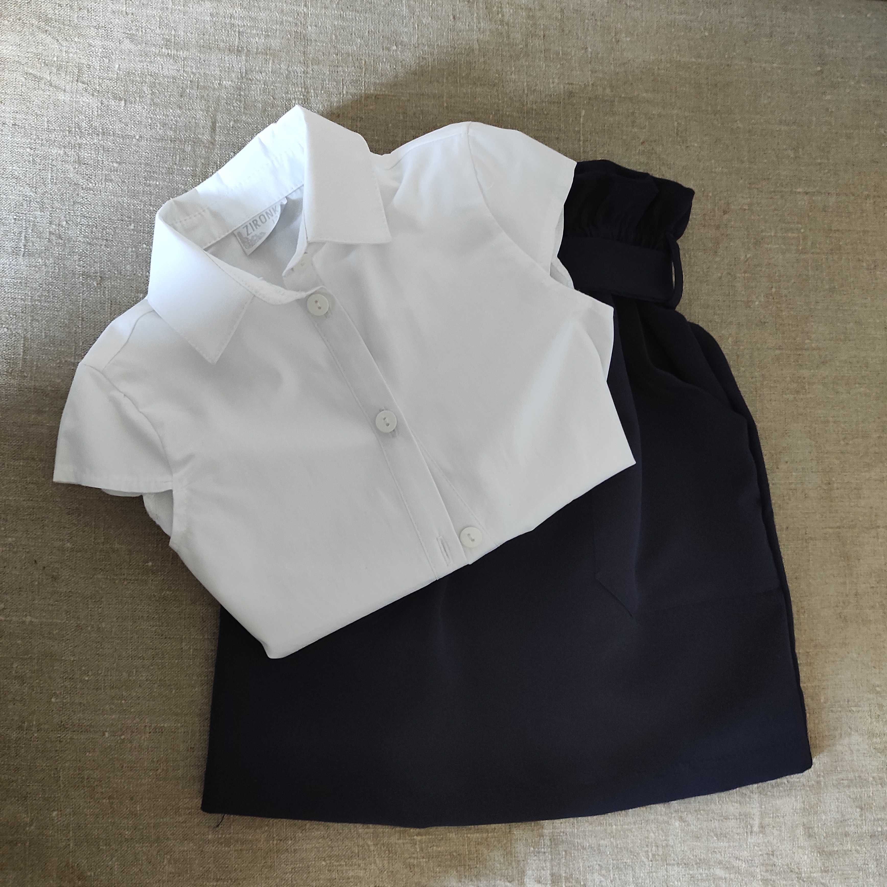 Блузка шкільна з коротким рукавом ZIRONKA, розмір 128