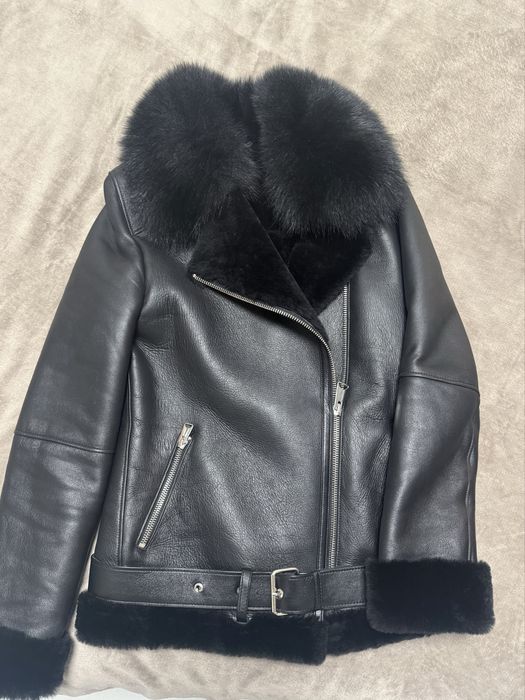 Шкіряна дублянка розмір M/L