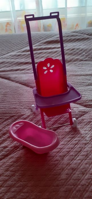 Banheira e carrinho de barbie