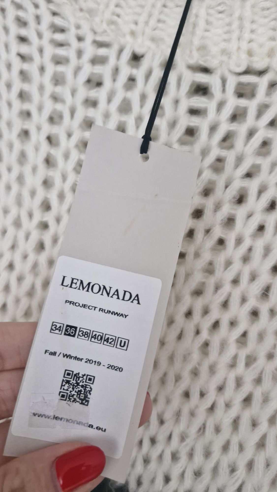 Sweter pleciony Lemonada w pasy gruby ciepły mięsisty