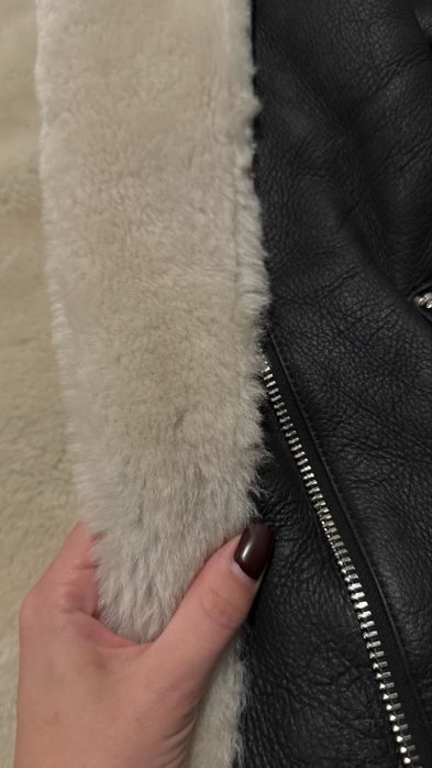Жіноча дублянка з натуральної овчини (Real Lambskin, 100% шкіра)