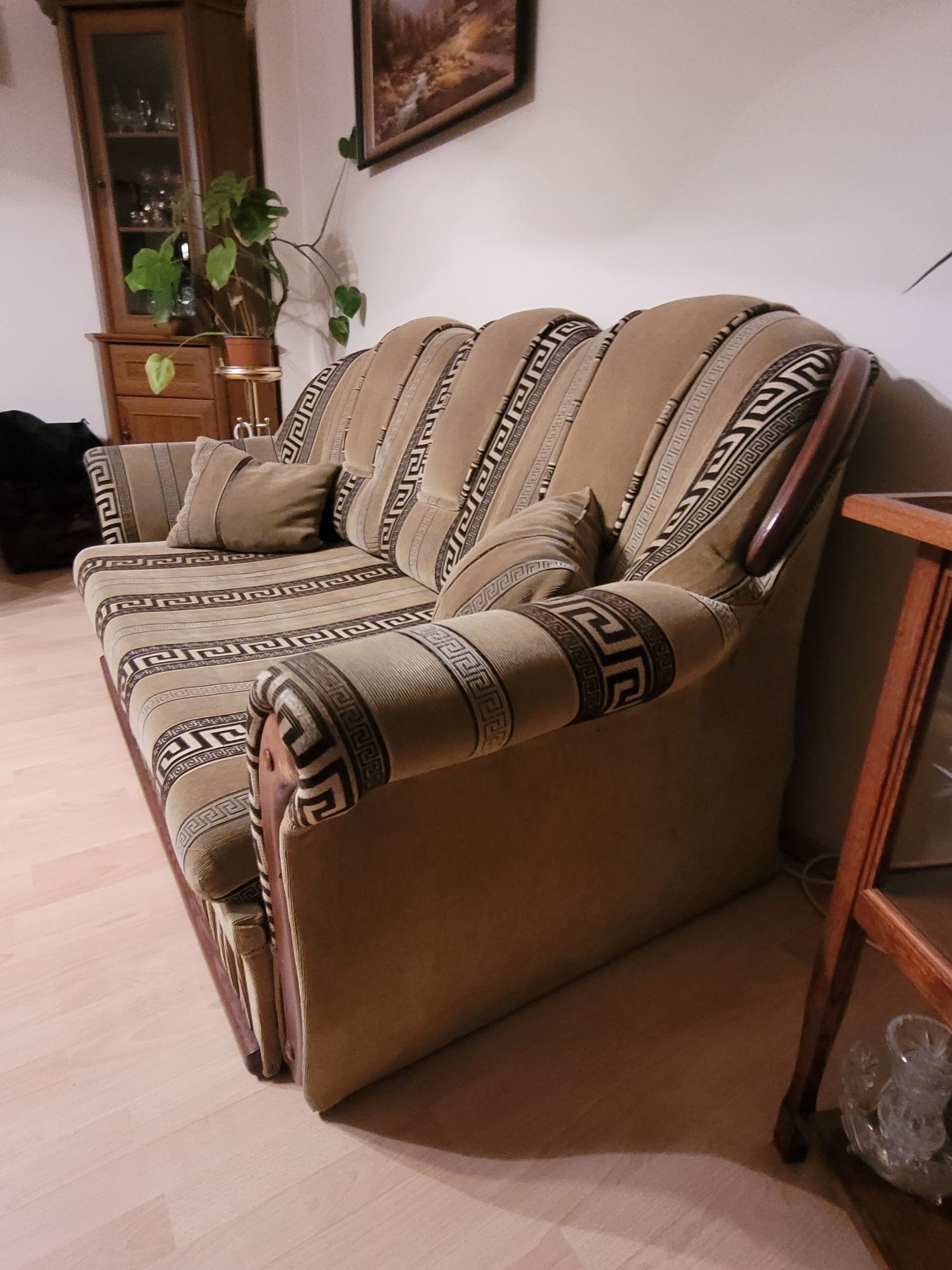 Zestaw 3 osobowa sofa 2x finka fotel 2x pufa