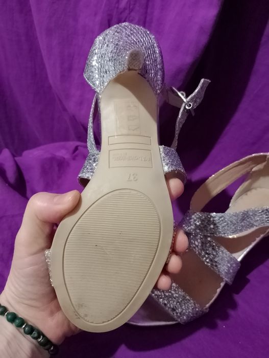 Туфли (сандалии) Head Over Heels и Dunes Silver Glitter, 37 р.