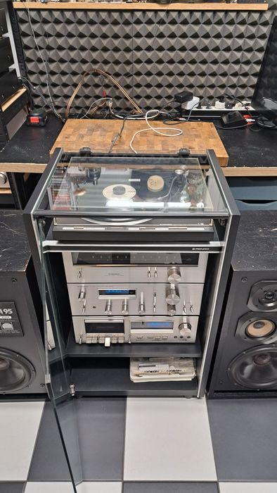 Wieża Pioneer ct-f600 sa-508 pl-400x tx-608 szafka blue line