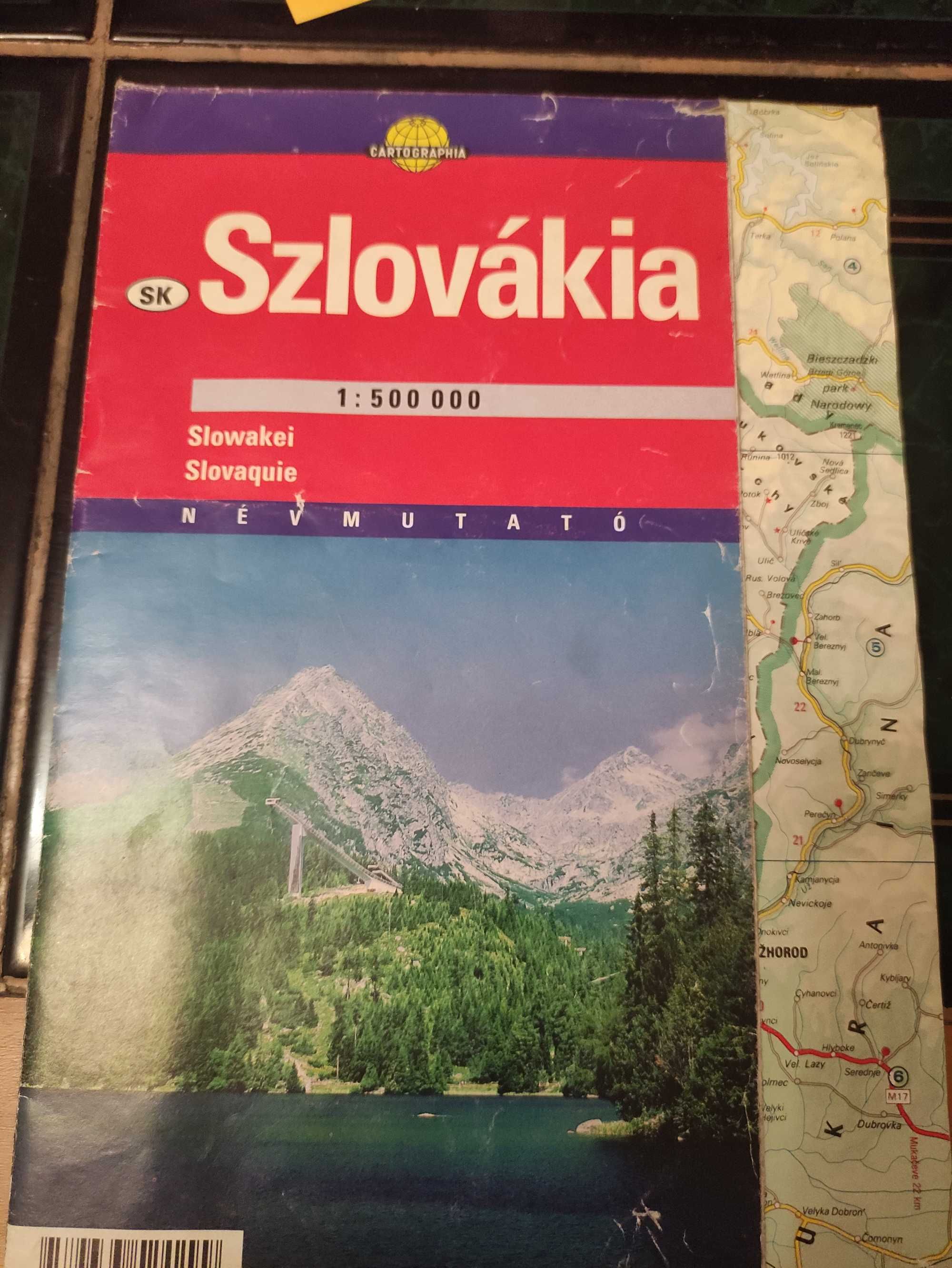 Mapa Slovakia skala 1:,500 000