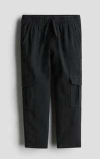 Spodnie HM r.140 szerokie proste nogawki kieszeni dla chłopca