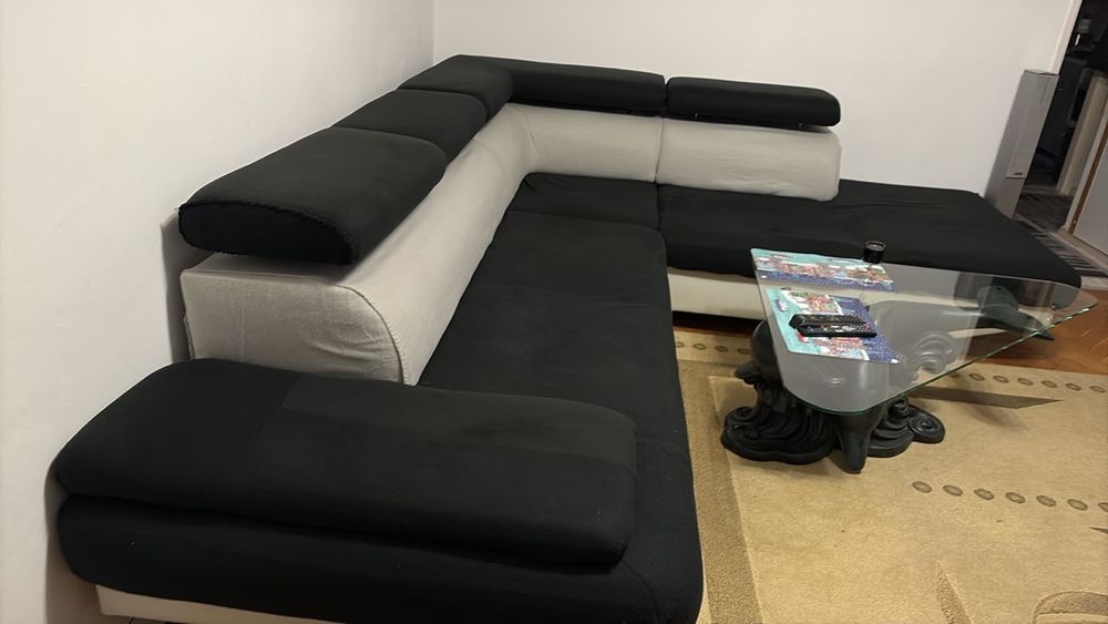 Narożnik + stolik szklany