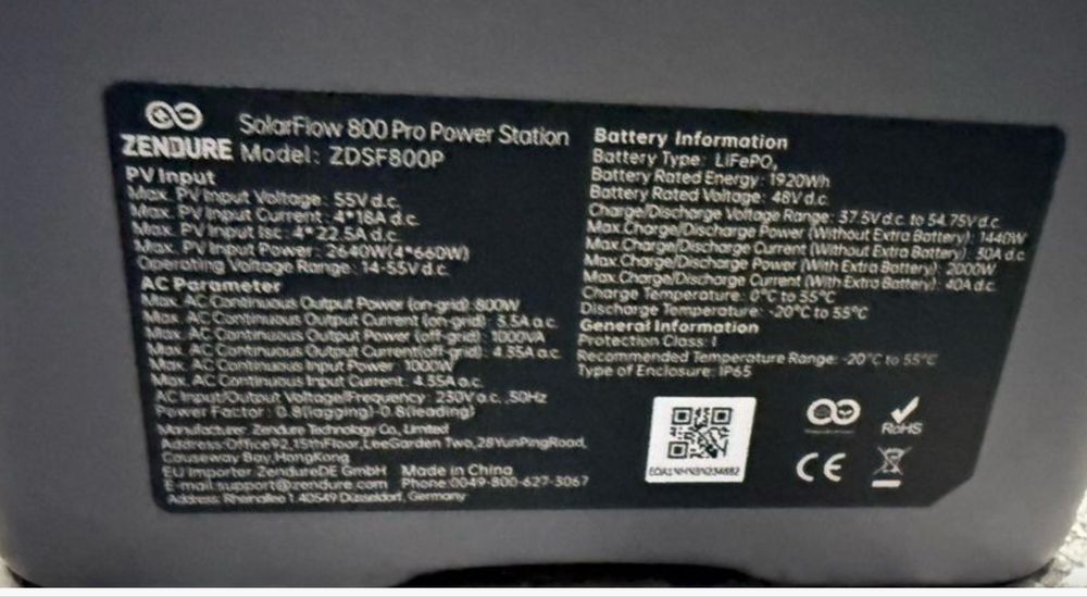 SolarFlow 800 Pro Power Station (ZDSF800) ecoflow станція