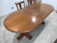 Mesa oval de sala + 6 cadeiras