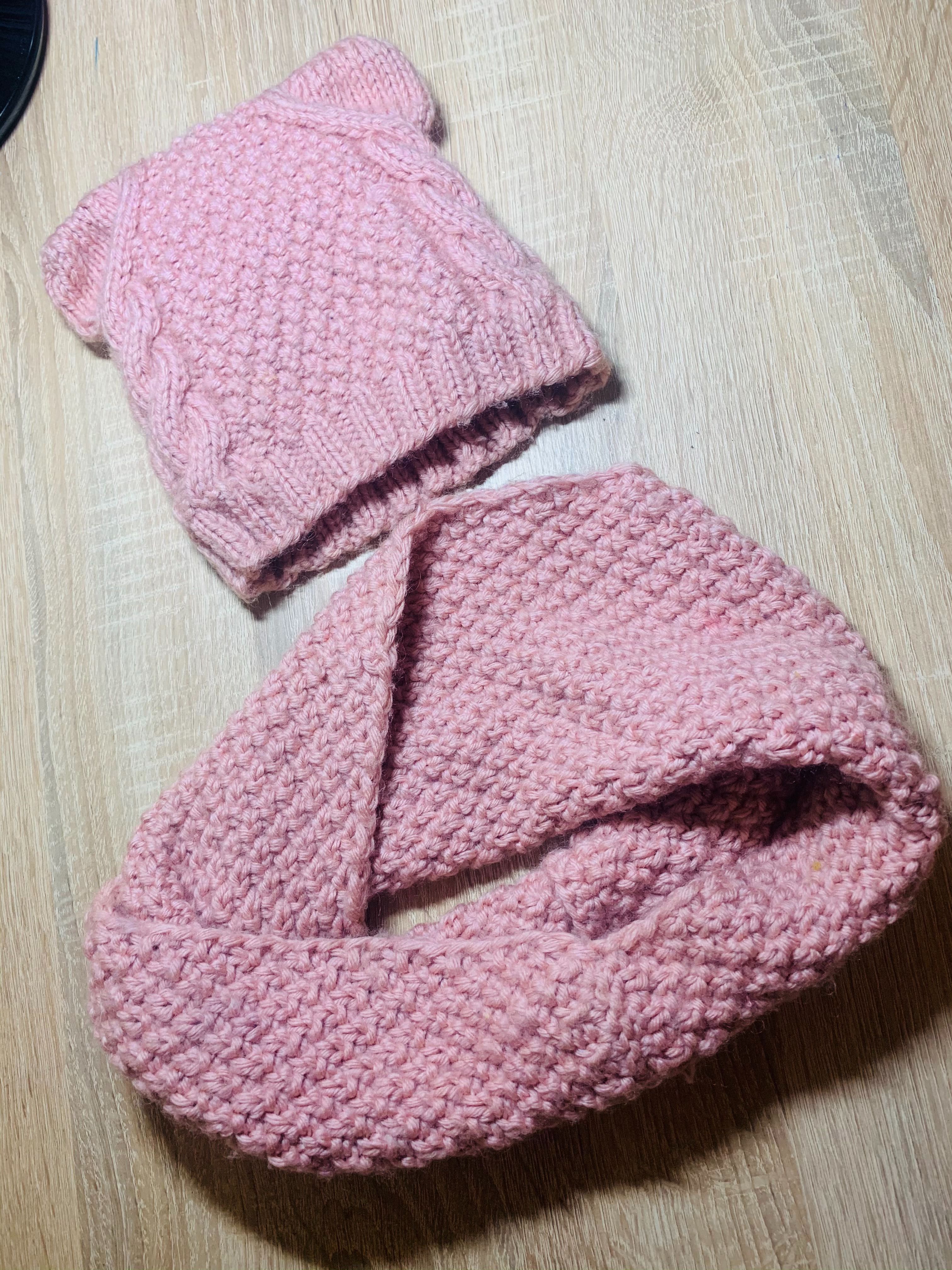 Шапочка шапка шарфик набор комплект зимняя шапка