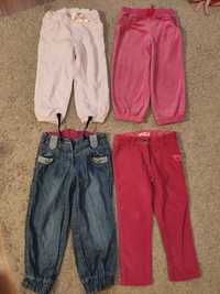 Zestaw markowych spodni dla dziewczynki w rozmiarze 92
