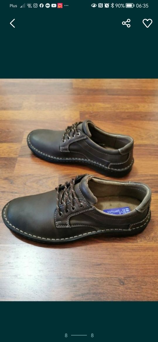 Skórzane Buty Męskie Lekkie Wygodne Comfort 2*