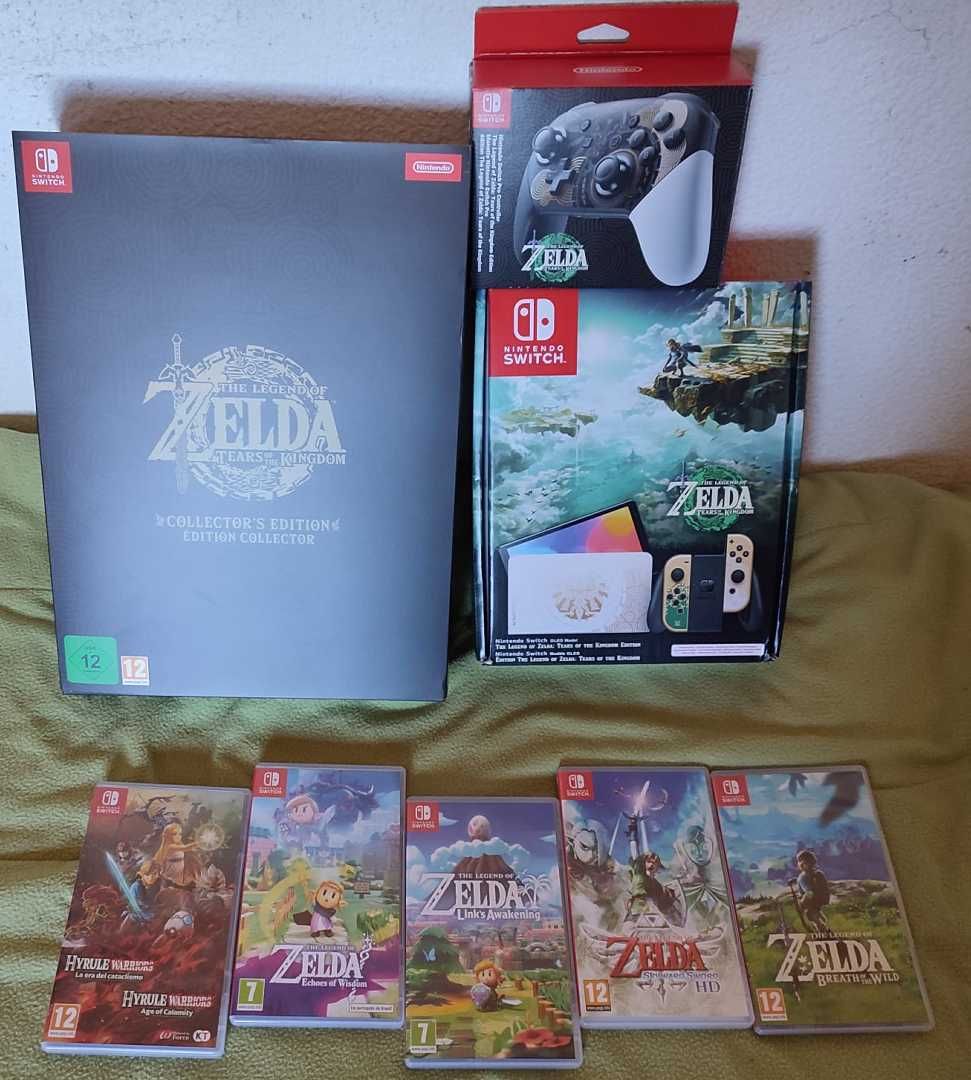 Nintendo Switch OLED - Edição Tears of the Kingdom + Jogos e Extras