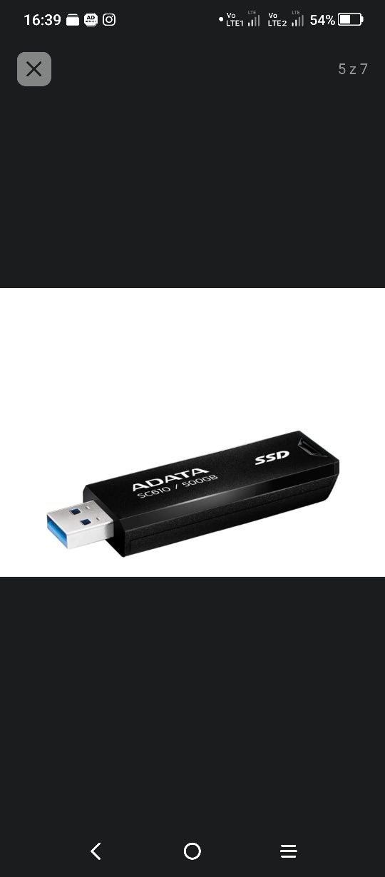 ADATA SC610 500GB USB 3.2 Gen 2 Czarny Xbox s x ps5 laptop komputer