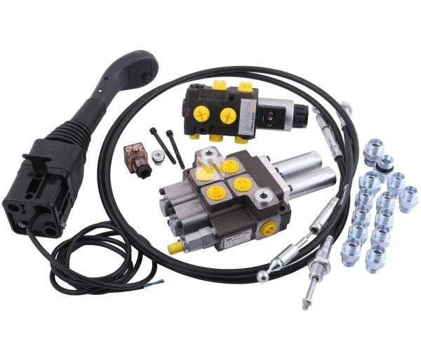 Zestaw: Rozdzielacz 2-sek. + Elektrozawór + Joystick z przyciskiem
