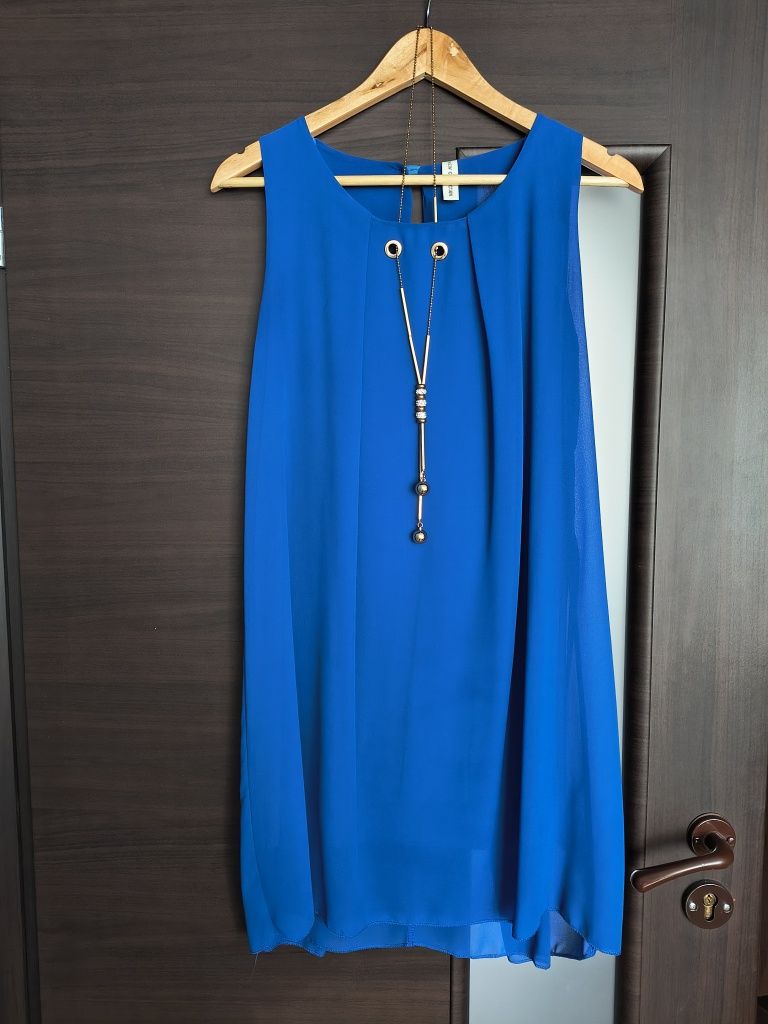 Elegancka kobaltowa sukienka