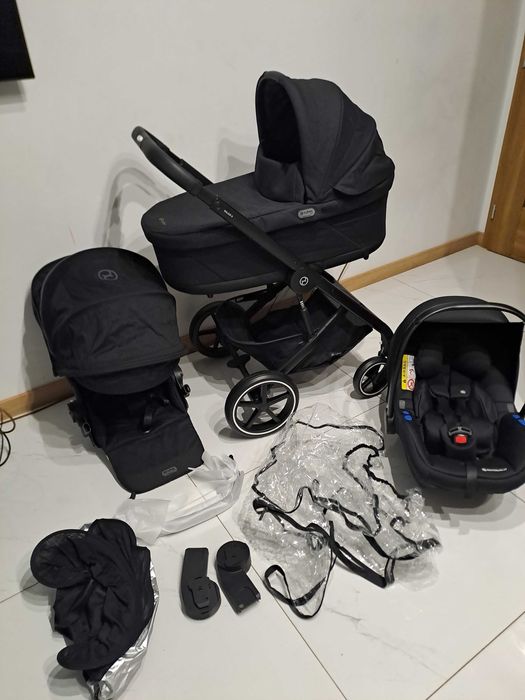 Cybex balios s lux 2.0 moon black Nowa kola  tapicerka ,materac