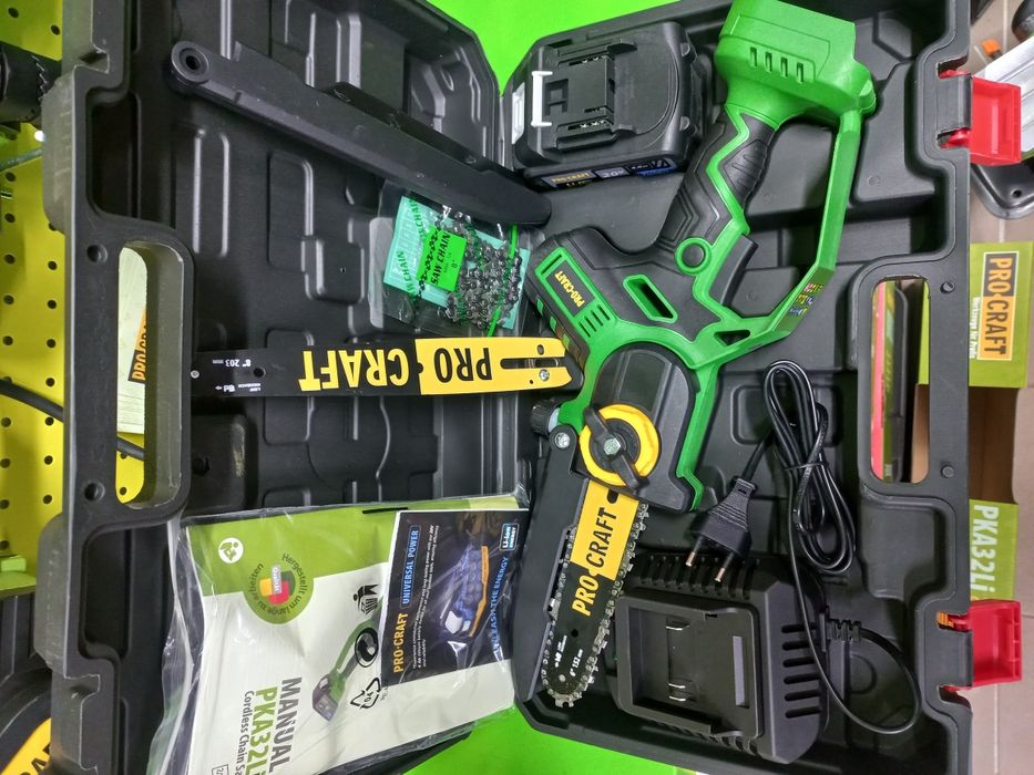 Procraft PKA32Li (1 АКБ) • Міні-пила 20В • Гарантія 3 роки