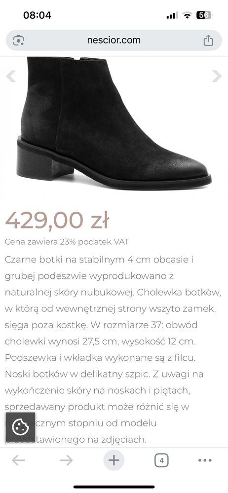 Botki neścior r. 39
