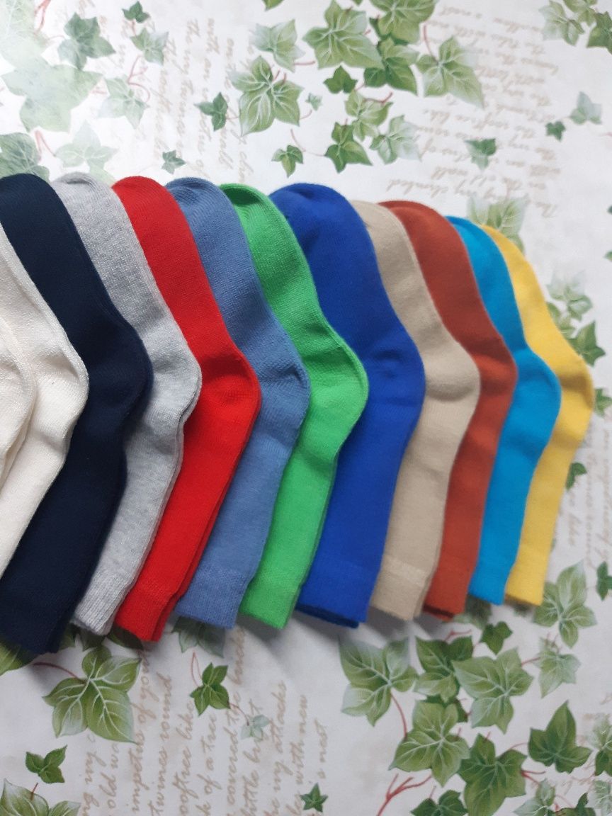 12 pares de meias de bebé em algodão