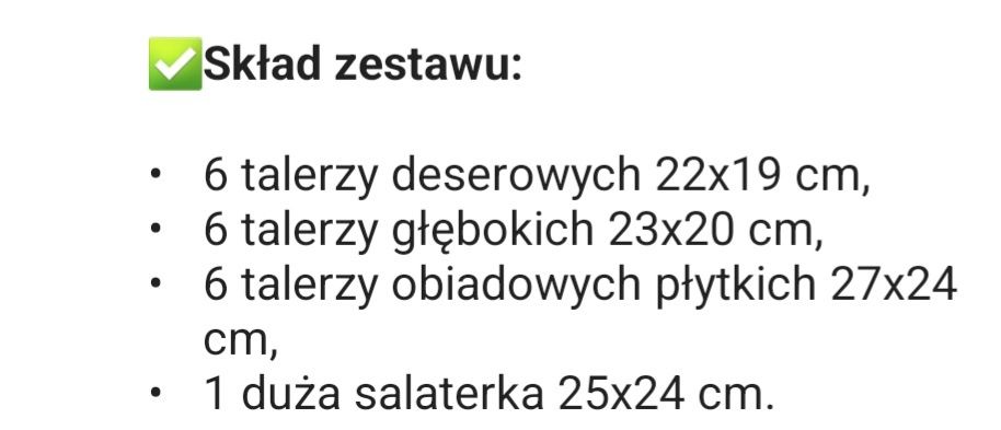 Serwis obiadowy plus misa ,talerze owalne białe komplet