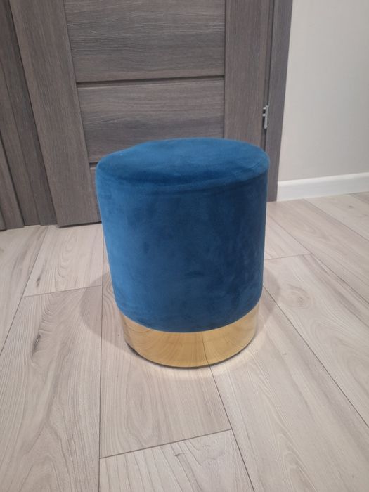 Pufa puf velvet granatowy złoty