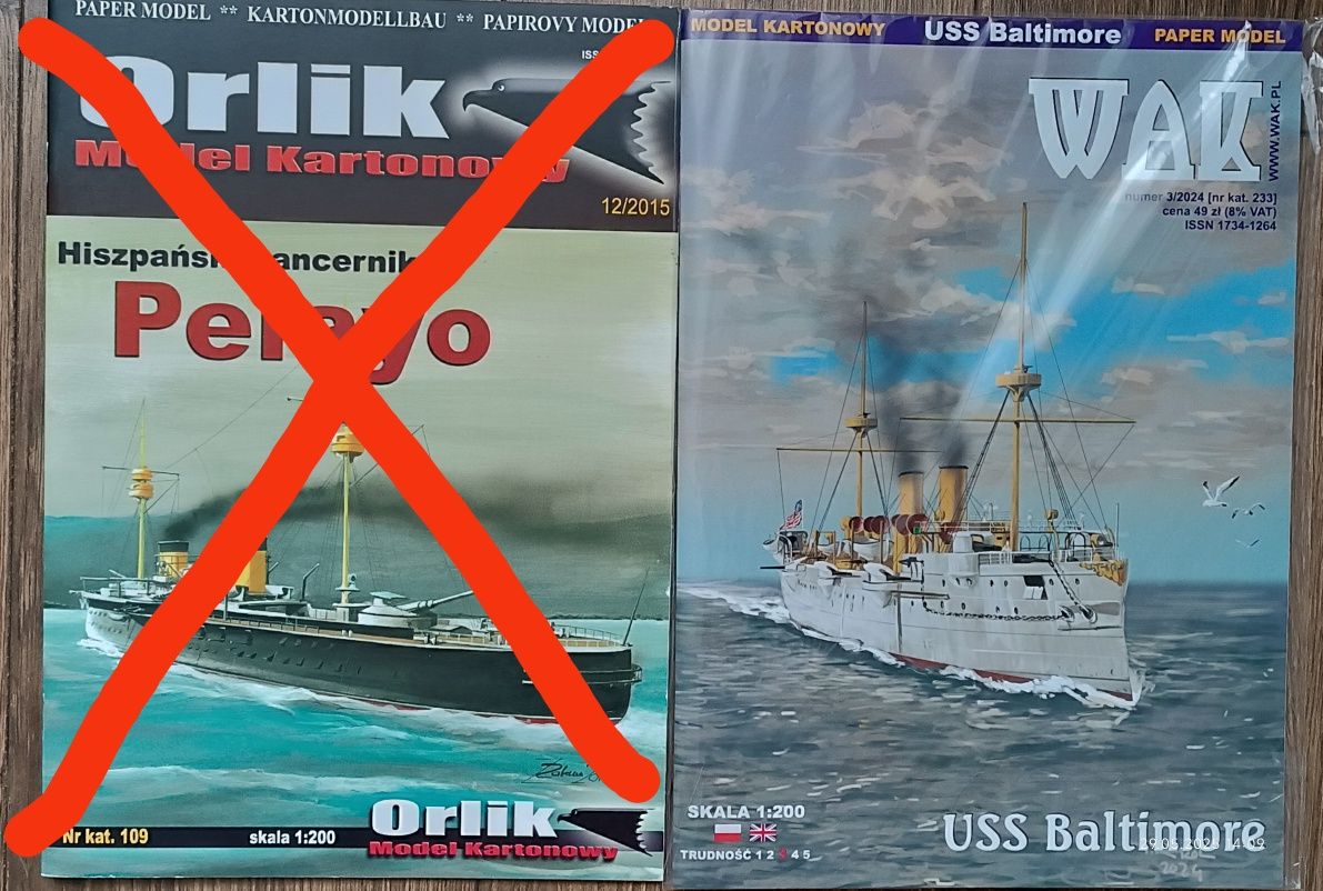 Сборная модель из бумаги Orlik. Крейсер Балтимор