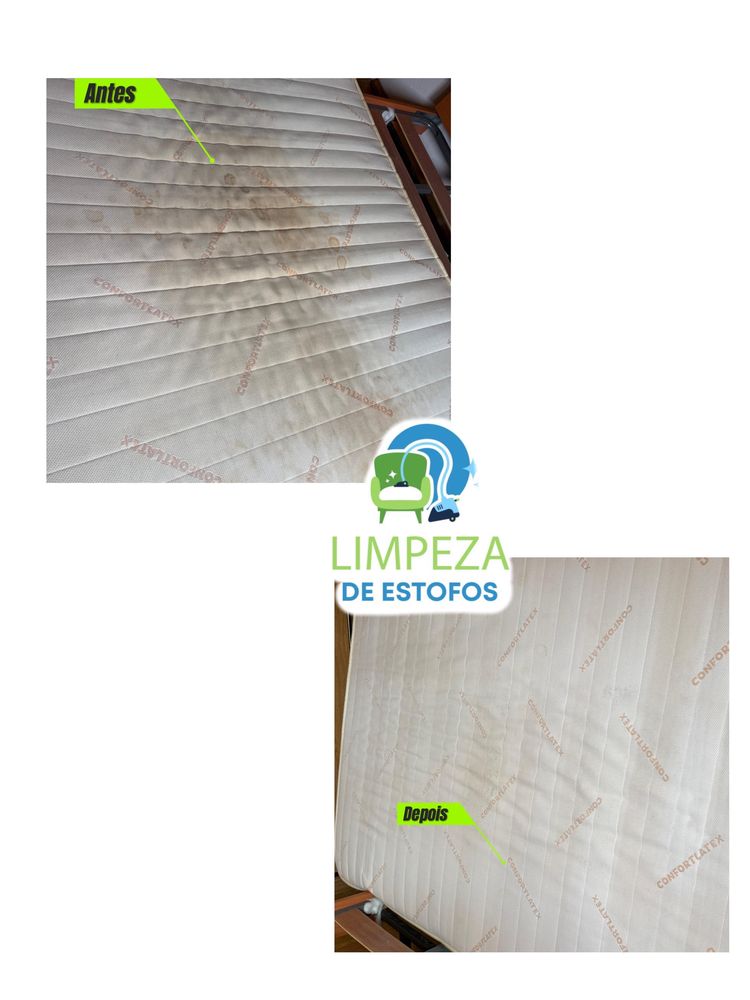 Limpeza de estofos: sofás, colchões e tapetes.