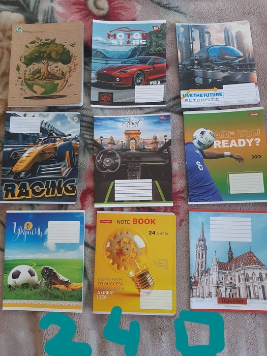 Зошити в клітинку, лінійку.