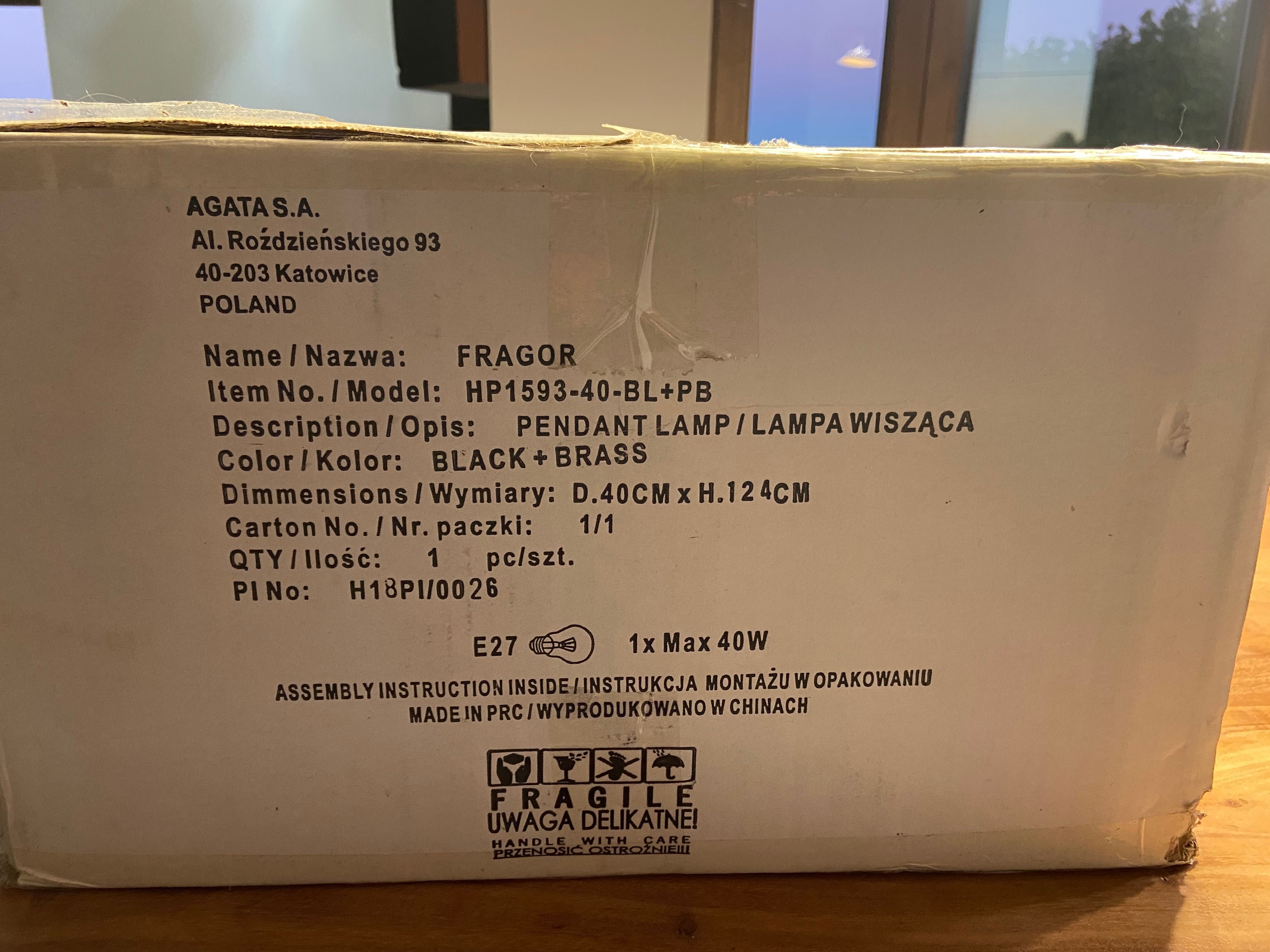Nowa lampa ZUMA LINE FRAGOR 1x40W