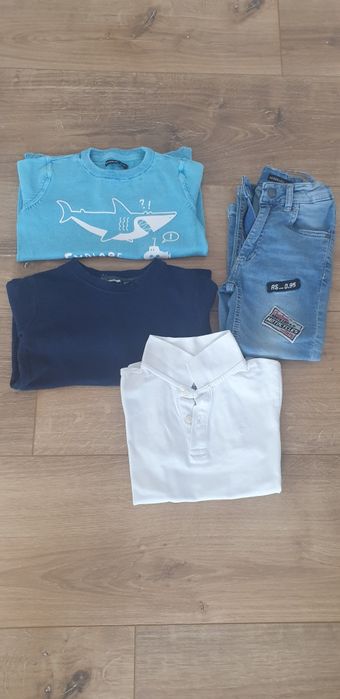 Spodnie, bluzki roz 110 dla chłopca