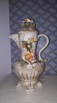 Capodimonte антикварна вінтажна фарфорова ваза глечик з кришкою кувшин