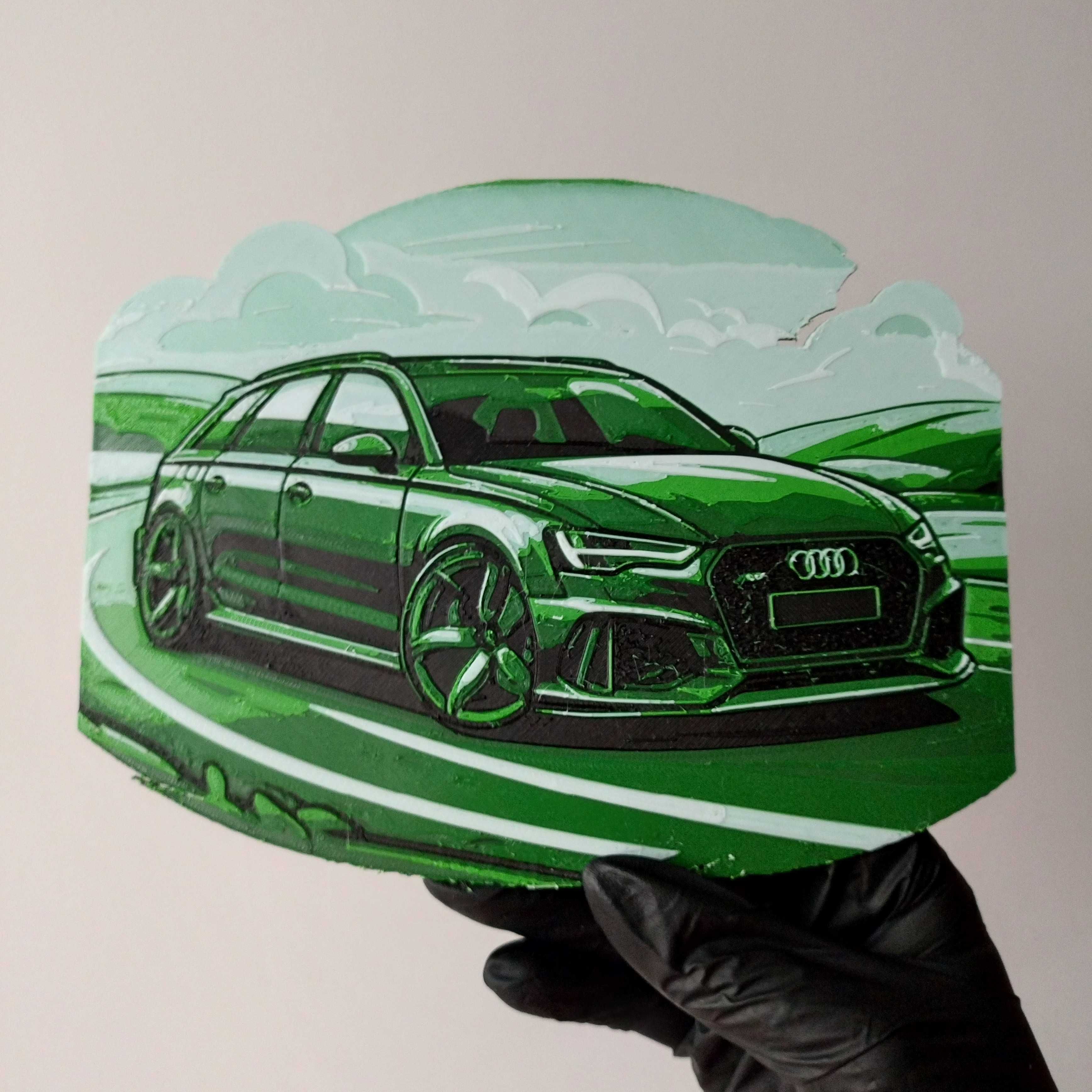 Obraz Audi RS6 hueforge na ścianę meble dekoracja naścienna na prezent