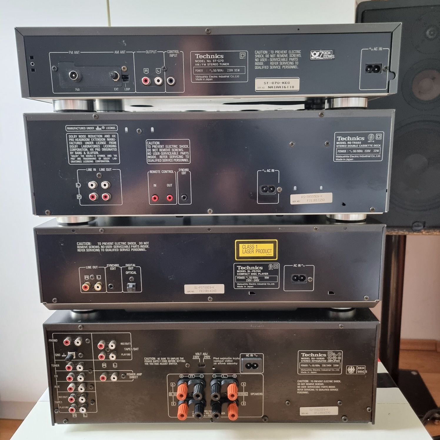 Technics SU-VX 830, SL-PS 700, RS-TR 555, ST-G 70
