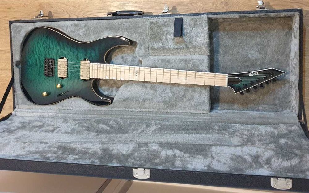 ESP E-II Mirage M-II NT turkusowy Bare knuckle Gotoh Hipshot Luminlay