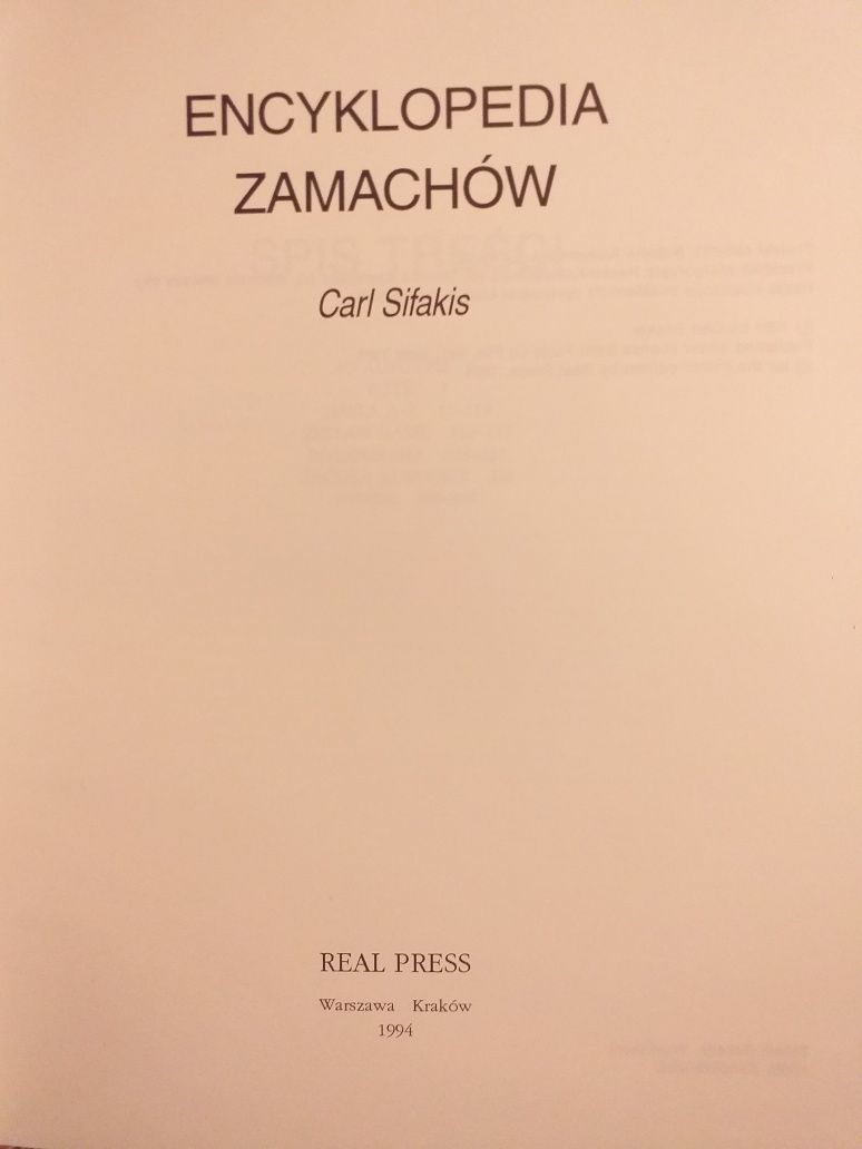 Carl Sifakis Encyklopedia zamachów Real Press 1994