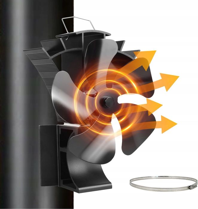 Wentylator kominkowy, Wentylator piecowy bez zasilania elektrycznego