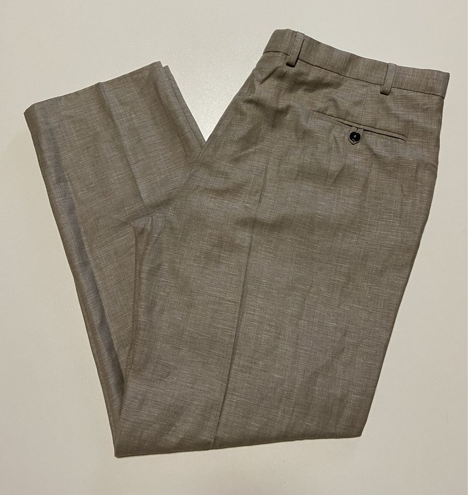 Marks & Spencer 3XL 42 Льняные Мужские шерстяные лён XXXL штаны летние