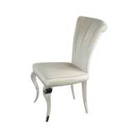 Krzesło glamour Livio Milk nowoczesne krzesło tapicerowane