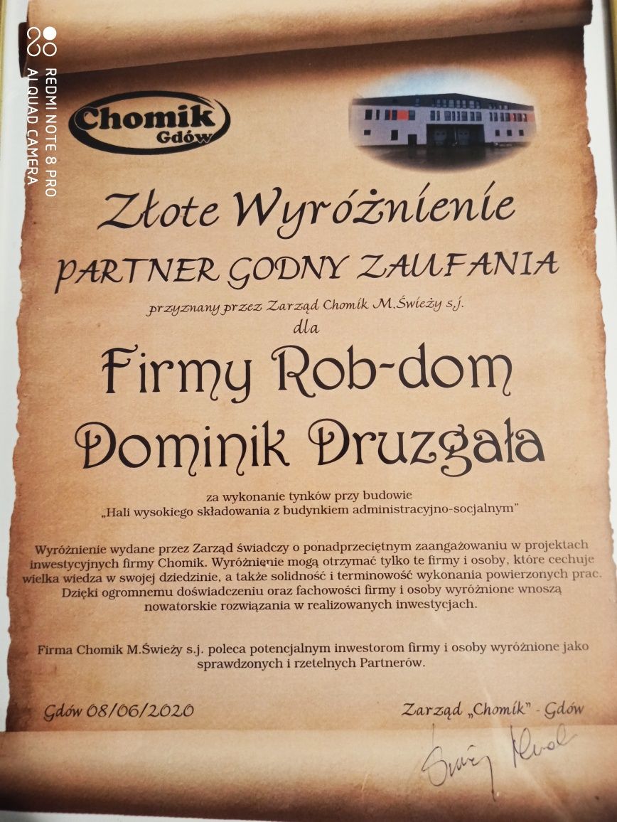 Tynki Maszynowe ROB-DOM