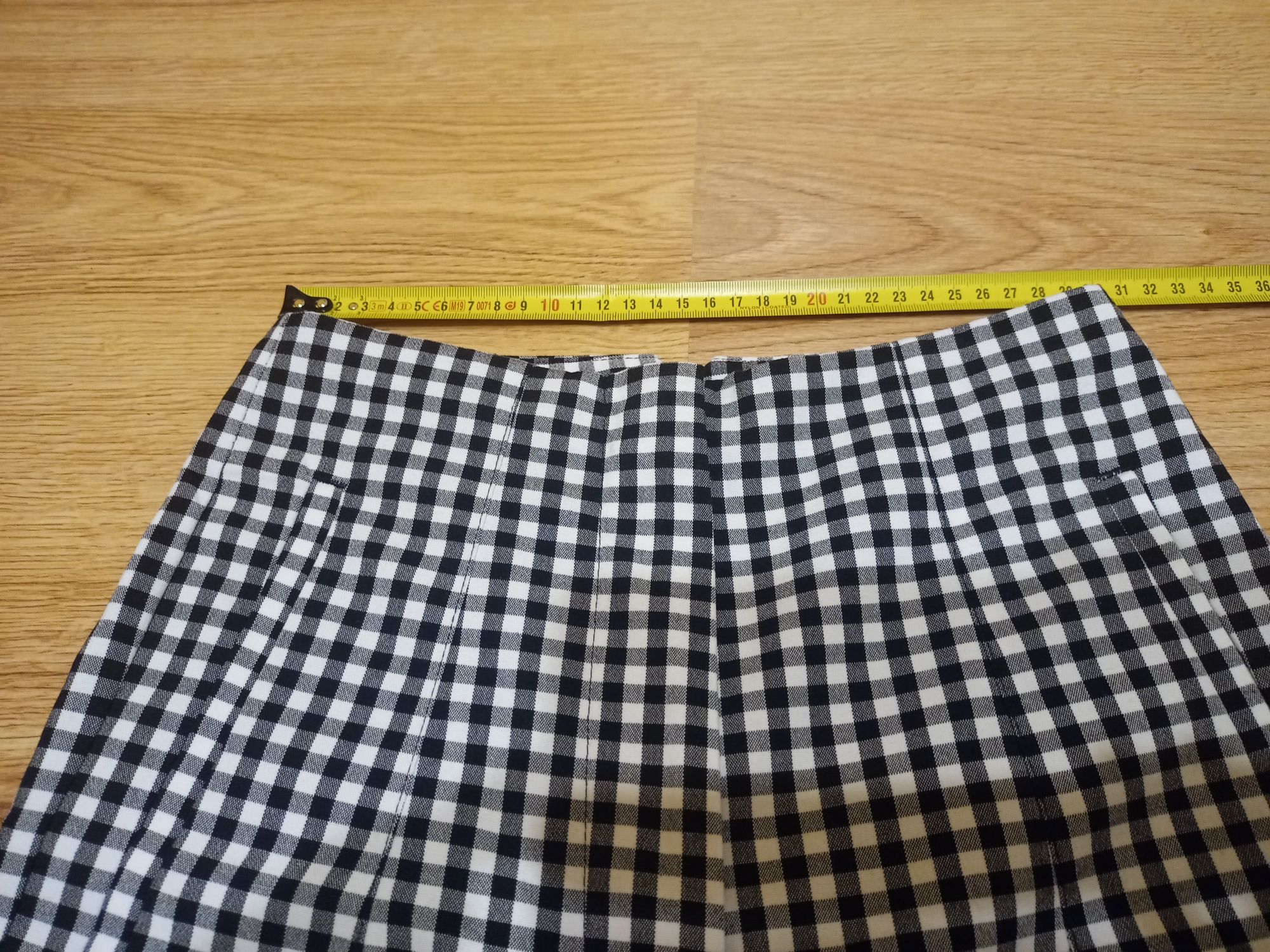 Spodnie chinosy zara w kratke vichy 36