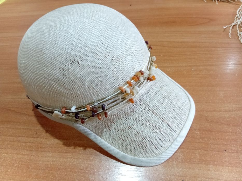 Летняя.шляпа из соломки синамей.