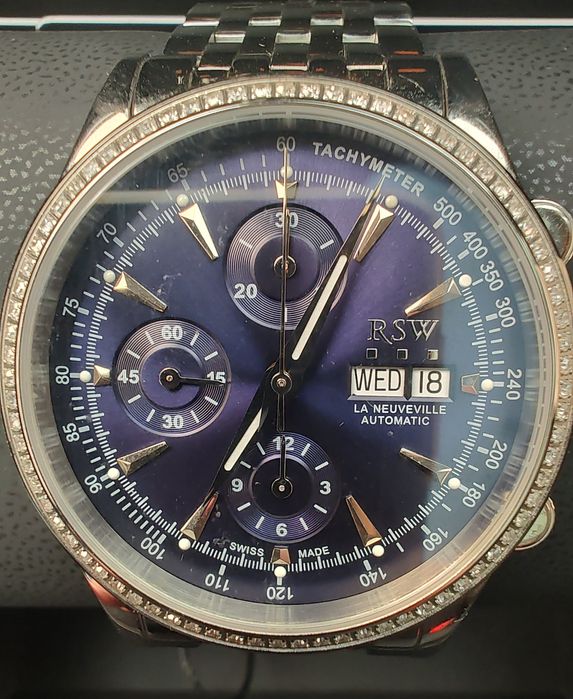 Relógio RSW La Neuveville ETA 7750 Valjoux