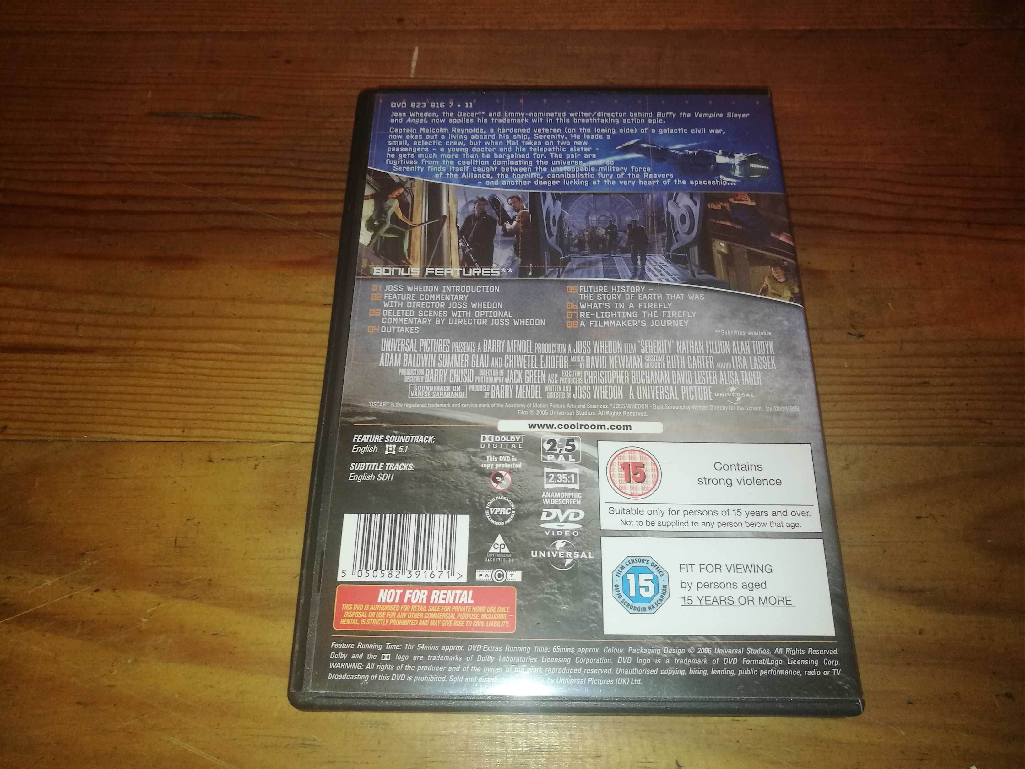 SERENITY DVD (legendagem em Inglês)
